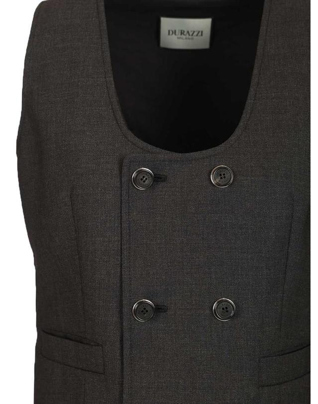 두라찌 [해외직구][A94]DURAZZI MILANO SS26V01 TT0083GR05 여성 베스트 질렛 조끼 DURAZZI MILANO DURAZZI MILANO Tailored Double Breasted Vest 착용컷
