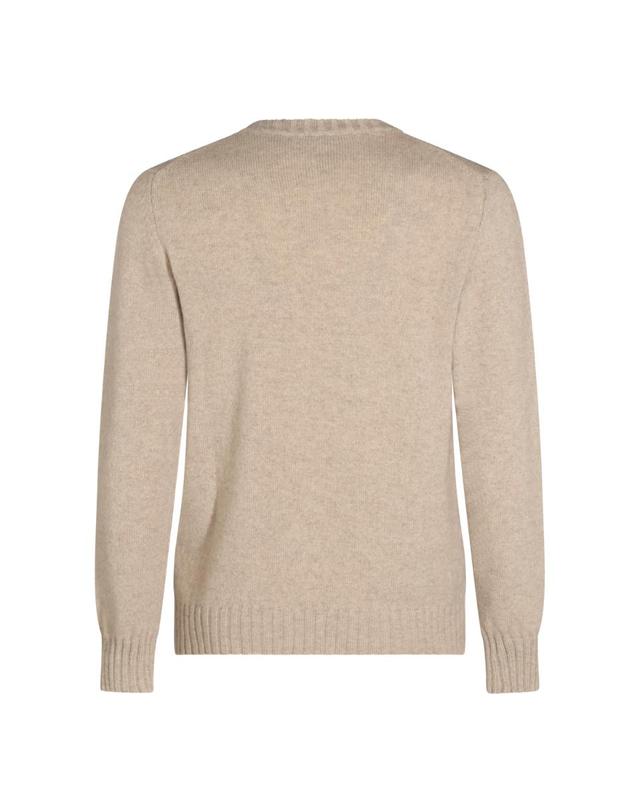 피아첸차 캐시미어 [해외직구][S27]PIACENZA CASHMERE M105000102214044100 남성 니트 가디건 브이넥니트 풀오버니트 스웨터 로고 BEIGE CASHMERE SWEATER 착용컷