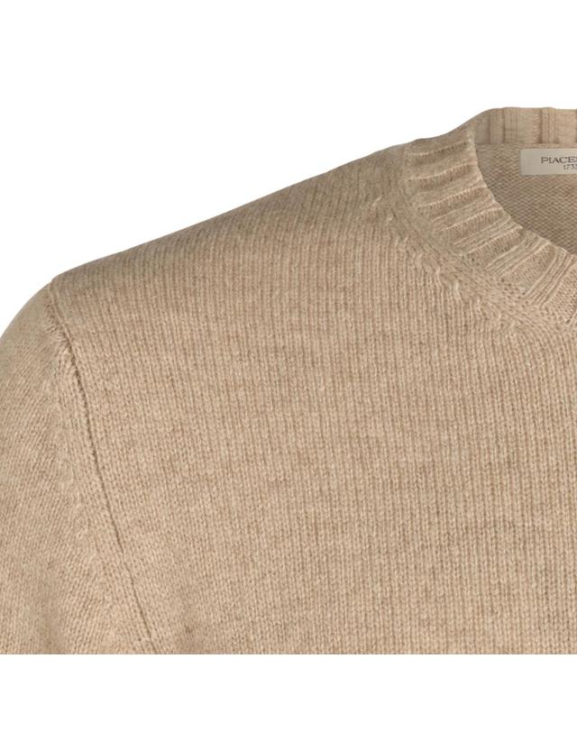 피아첸차 캐시미어 [해외직구][S27]PIACENZA CASHMERE M105000102214044100 남성 니트 가디건 브이넥니트 풀오버니트 스웨터 로고 BEIGE CASHMERE SWEATER 착용컷