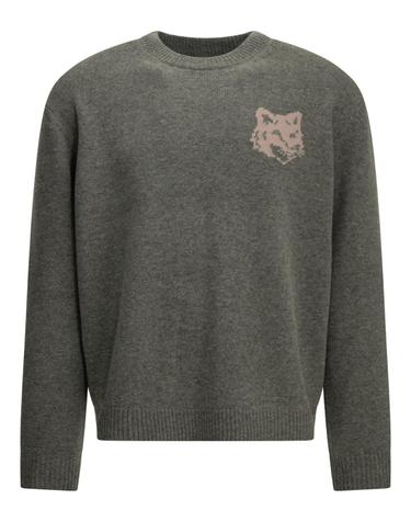[해외직구][V90]메종 키츠네 PM00816KM03290627 남성 니트 스웨터 가디건 Fox Head Crew Neck Sweater