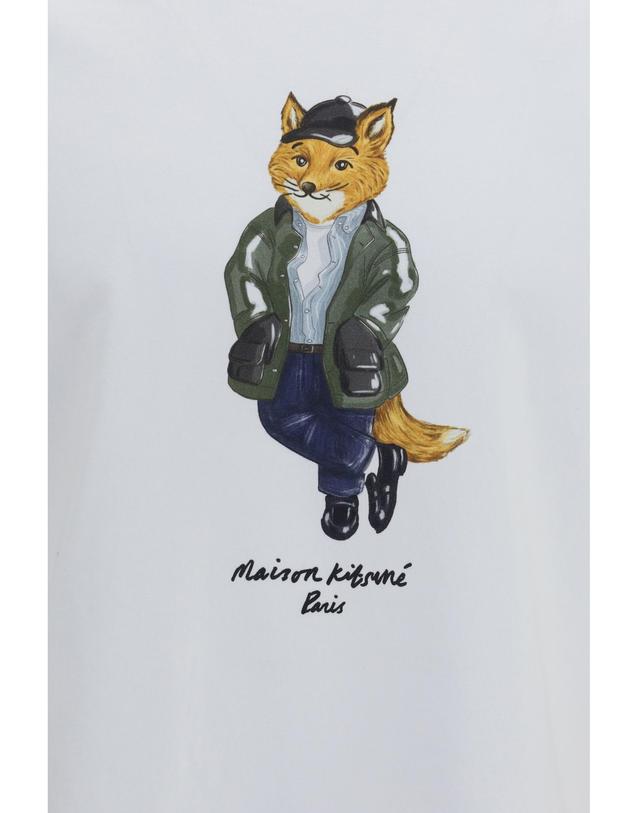 메종 키츠네 [해외직구][K68]메종 키츠네 MRMJT22KJ7025 P100 남성 티셔츠 민소매 탑 반팔 긴팔 Weekend Fox cotton T shirt 착용컷