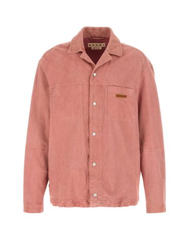[해외직구][X45]마르니 CUMY0033A1ULA761 00C67 남성 셔츠 남방 긴팔 반팔 Pink suede shirt