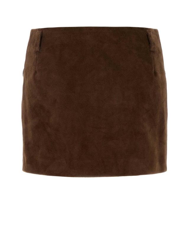 마르니 [해외직구][X45]마르니 GOMX0848QUULV894 00M72 여성 스커트 치마 롱 미디 미니스커트 Brown suede mini skirt 착용컷