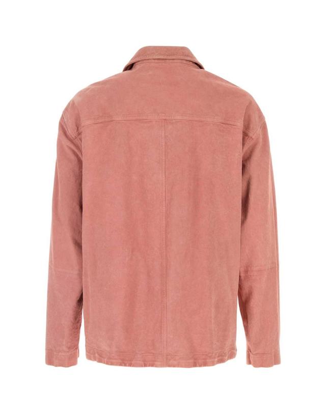 마르니 [해외직구][X45]마르니 CUMY0033A1ULA761 00C67 남성 셔츠 남방 긴팔 반팔 Pink suede shirt 착용컷