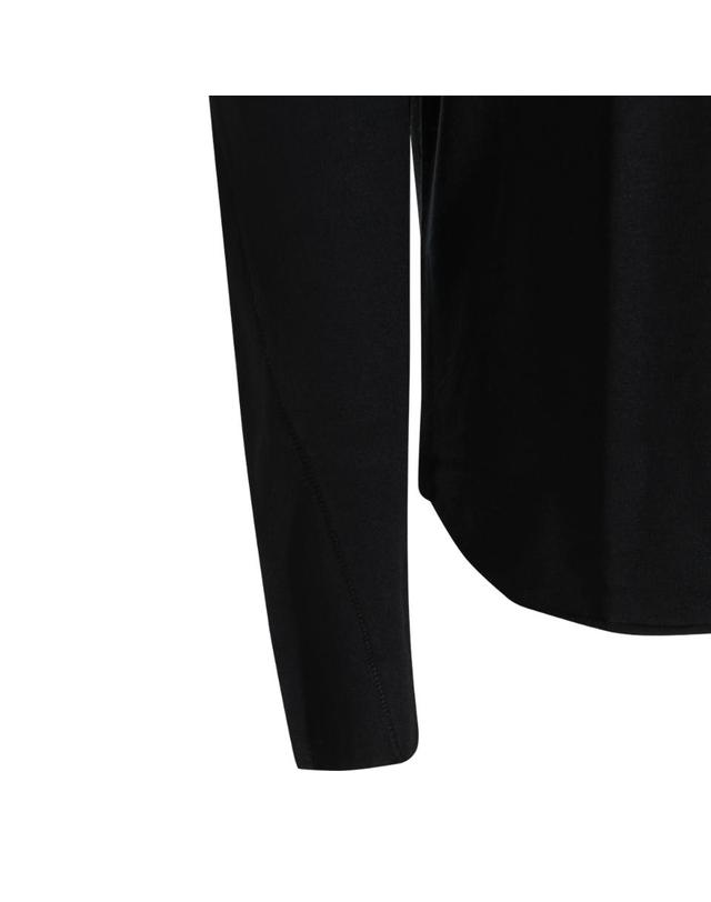 톰 크롬 [해외직구][B47]THOM KROM MTS9610111 남성 티셔츠 상의 탑 BLACK CASHMERE BLEND T SHIRT 착용컷