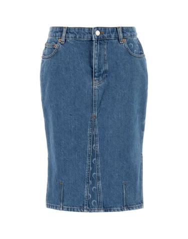 [해외직구][X45]마린세르 WSK126ACDEN0002 BL05 여성 스커트 치마 롱 미디 미니스커트 Denim skirt