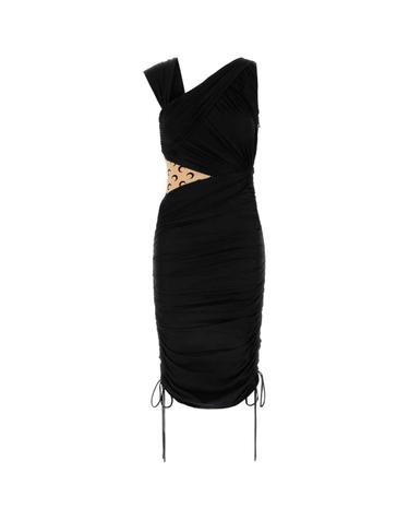 [해외직구][X45]마린세르 WDR303ARJER0018 BK99 여성 원피스 롱 미디 미니 드레스 Black stretch nylon dress
