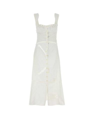 [해외직구][X45]마린세르 WDR278BUWOV0007 WH10 여성 원피스 롱 미디 미니 드레스 White cotton dress
