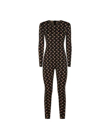 [해외직구][S27]마린세르 WJS002ACJER0001IT99 여성 점프수트 바디수트 오버롤 수트 셋업 로고 BLACK MOON PATTERN JUMPSUIT