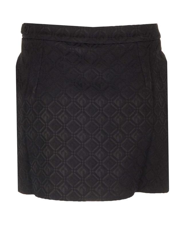 마린세르 [해외직구][A94]마린세르 WSK035 CWOV0024BK99 여성 스커트 치마 MARINE SERRE MARINE SERRE Moon Diamant Mini Skirt 착용컷