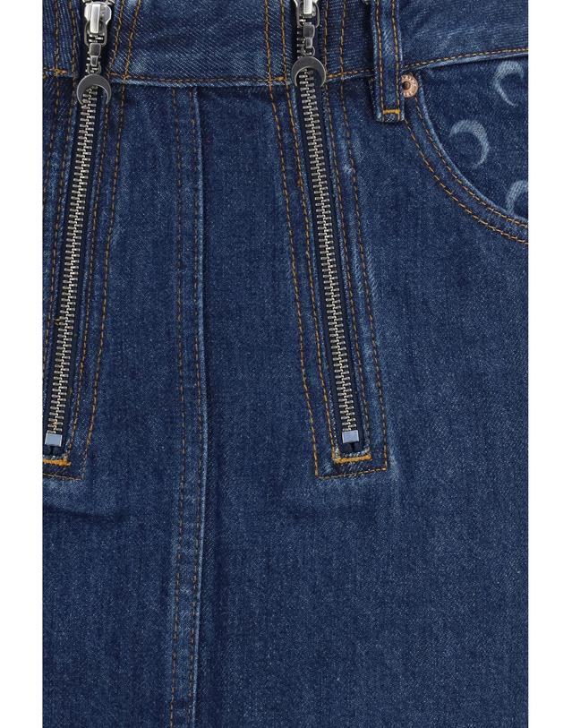 마린세르 [해외직구][K68]마린세르 WSK135ARDEN0002 BL80 여성 스커트 치마 롱 미디 미니스커트 Zipped mini Skirt 착용컷