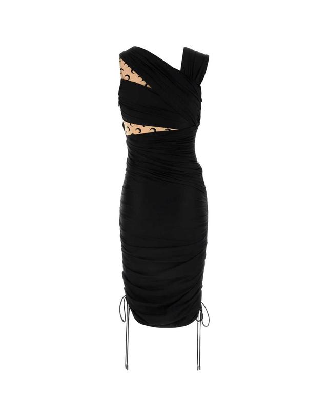 마린세르 [해외직구][X45]마린세르 WDR303ARJER0018 BK99 여성 원피스 롱 미디 미니 드레스 Black stretch nylon dress 착용컷