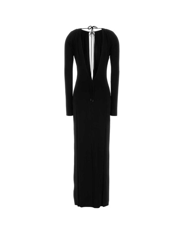 마린세르 [해외직구][X45]마린세르 WDR410ACJER0082 BK99 여성 원피스 드레스 롱원피스 맥시원피스 Black jersey long dress 착용컷
