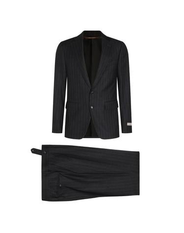 까날리 [해외직구][S27]CANALI 1528021BF04700111 남성 정장 수트 양복 셋업 세트 자켓 팬츠 DARK GREY SUIT