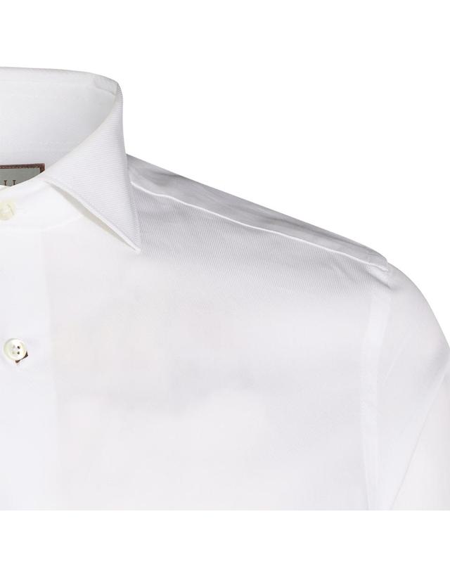 까날리 [해외직구][S27]CANALI NCLX0C3GR03819001 남성 셔츠 블라우스 남방 클래식 반팔셔츠 긴팔셔츠 긴팔 WHITE COTTON SHIRT 착용컷