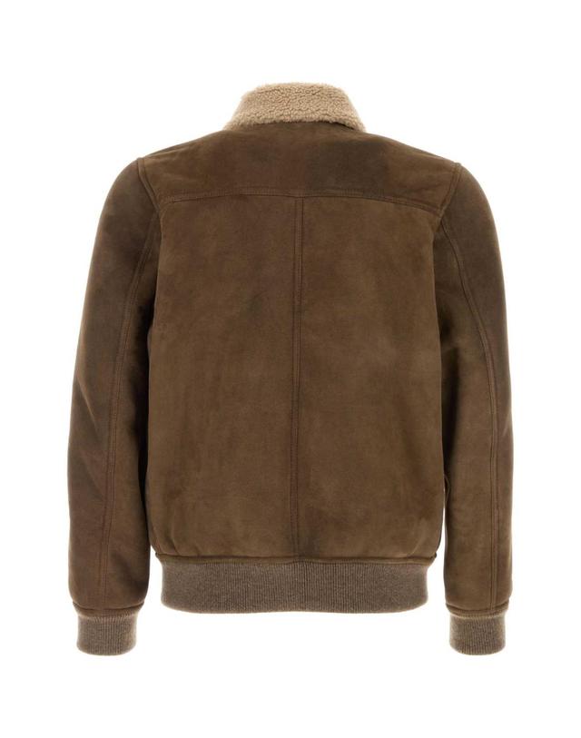 무어레르 [해외직구][X45]MOORER FIANOME7 CACAO 남성 블레이저 봄버 캐주얼자켓 Brown shearling Fiano bomber jacket 착용컷
