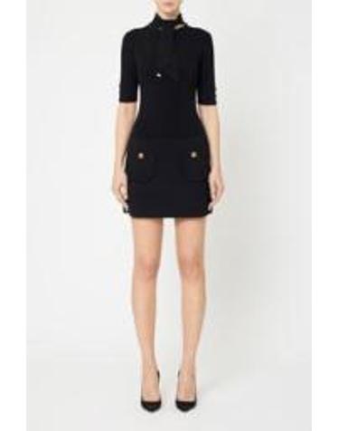 [해외직구][G95]Elisabetta Franchi AM04S66E2110 여성 원피스 드레스 KNIT MINI DRESS WITH JEWEL BUTTONS