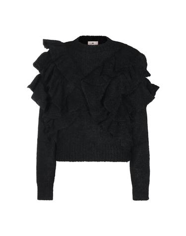 엘리자베타 프란키 [해외직구][Q11]ELISABETTA FRANCHI MK42T67E2110 여성 니트 스웨터 가디건 BLACK WOOL KNITWEAR