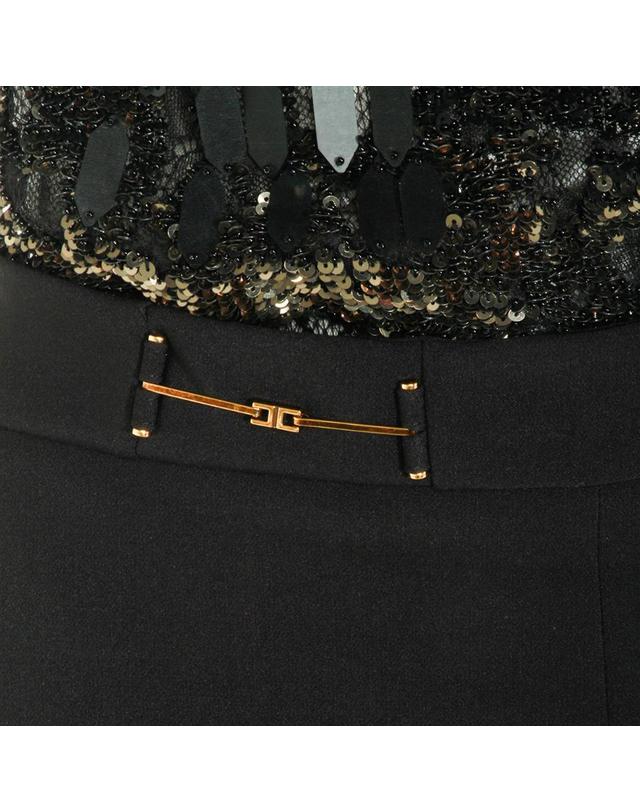 엘리자베타프랑키 엘리자베타 프란키 [해외직구][S27]ELISABETTA FRANCHI TU06662E2110 여성 점프수트 바디수트 오버롤 수트 셋업 로고 BLACK JUMPSUIT 착용컷