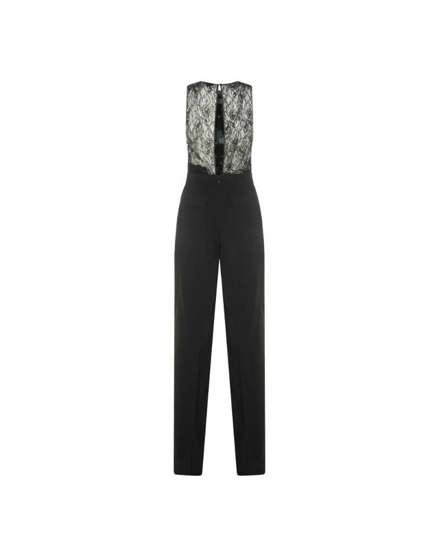 엘리자베타프랑키 엘리자베타 프란키 [해외직구][S27]ELISABETTA FRANCHI TU06662E2110 여성 점프수트 바디수트 오버롤 수트 셋업 로고 BLACK JUMPSUIT 착용컷