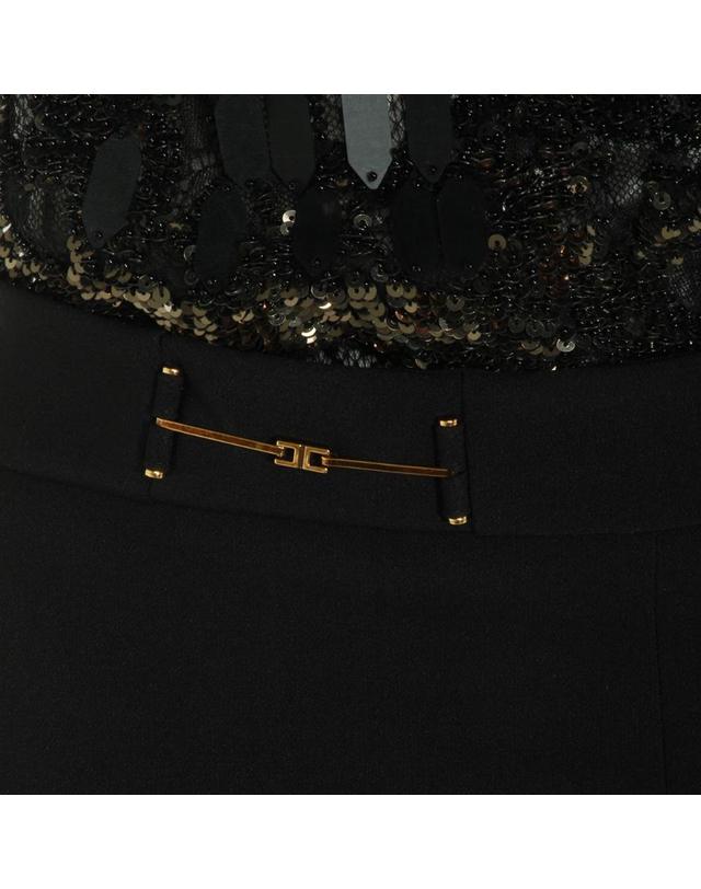 엘리자베타프랑키 엘리자베타 프란키 [해외직구][S27]ELISABETTA FRANCHI TU06662E2110 여성 점프수트 바디수트 오버롤 수트 셋업 로고 BLACK JUMPSUIT 착용컷