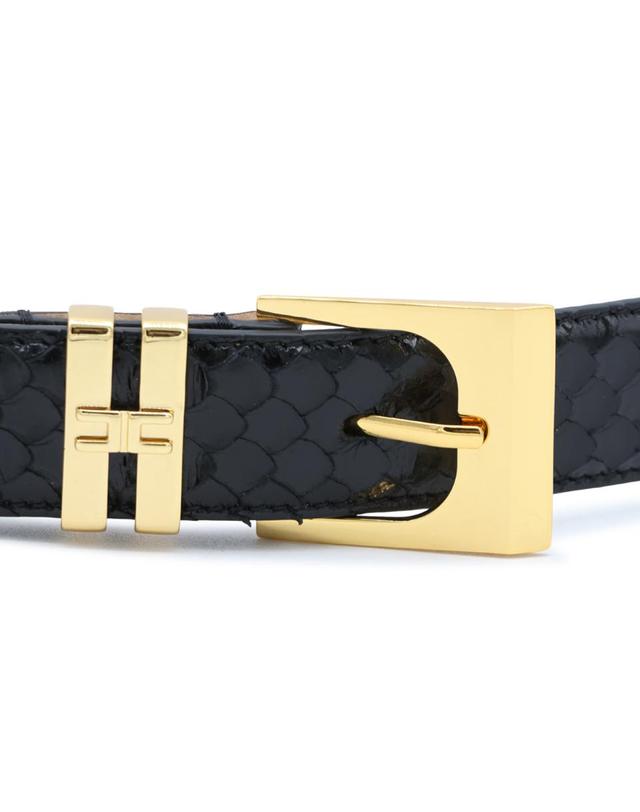 엘리자베타프랑키 엘리자베타 프란키 [해외직구][B47]ELISABETTA FRANCHI CT63S67E2110 여성 벨트 허리띠 BLACK SLIM BELT 착용컷