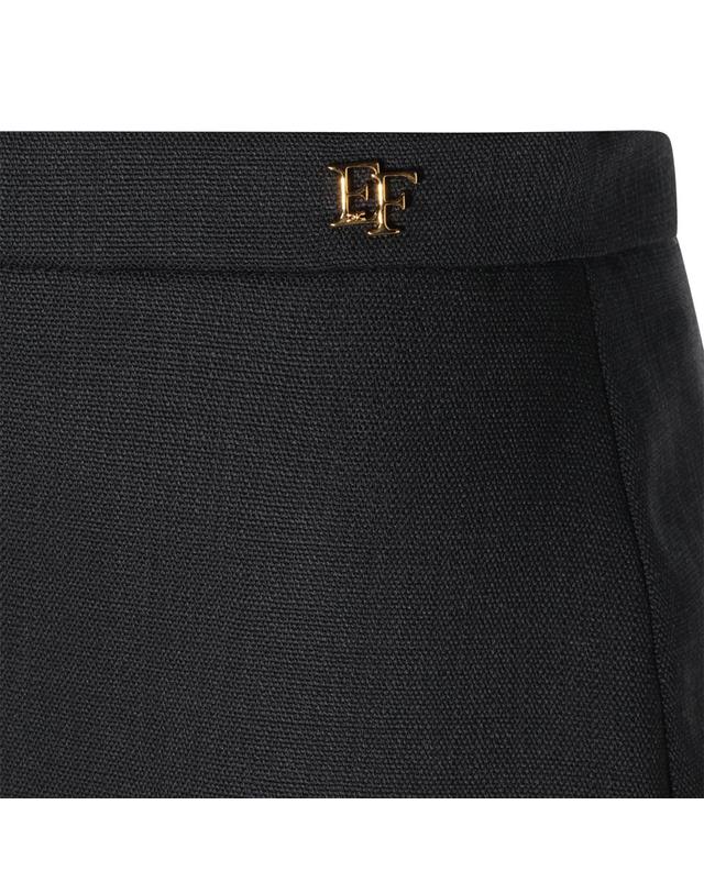 엘리자베타프랑키 엘리자베타 프란키 [해외직구][S27]ELISABETTA FRANCHI GO25467E2110 여성 스커트 치마 롱스커트 미디스커트 숏스커트 미니스커트 로고 BLACK WOOL PENCIL SKIRT 착용컷