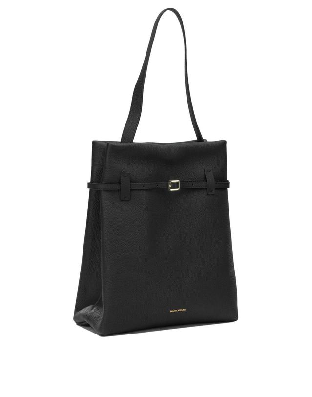 마누 아틀리에 [해외직구][V90]마누아틀리에 2024147TOTE DU JOURBLACK 여성 숄더백 호보백 크로스백 Tote du Jour Medium Shoulder Bag 착용컷