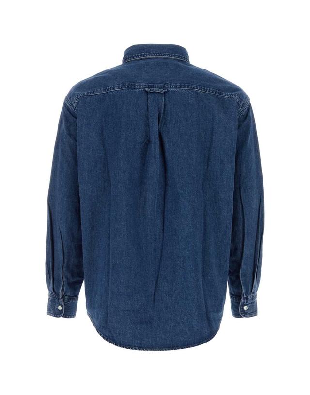 칼하트 윕 [해외직구][X45]칼하트 I034525 106 남성 셔츠 남방 긴팔 반팔 Blue denim L S Lucas Shirt 착용컷