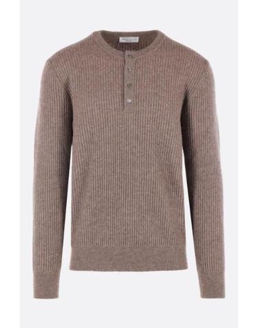 로베르토 콜리나 [해외직구][E32]ROBERTO COLLINA 263MYB3531562 남성 니트 스웨터 ROBERTO COLLINA henley sweater in cashmere and silk