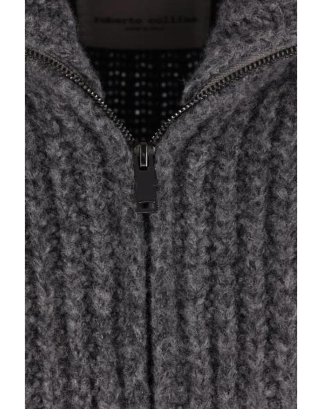 로베르토 콜리나 [해외직구][E32]ROBERTO COLLINA 263MYB2510921 남성 니트 스웨터 ROBERTO COLLINA full zip cardigan in rib wool blend 착용컷