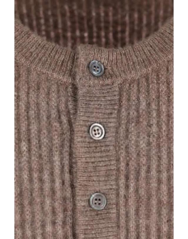 로베르토 콜리나 [해외직구][E32]ROBERTO COLLINA 263MYB3531562 남성 니트 스웨터 ROBERTO COLLINA henley sweater in cashmere and silk 착용컷