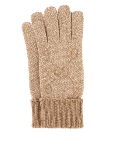 [해외직구][X45]구찌 8529693GAMK 9079 여성 장갑 글로브 니트 가죽 Beige cashmere blend gloves