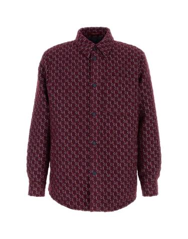 [해외직구][X45]구찌 787904ZAQ5N 6419 남성 셔츠 남방 긴팔 반팔 Burgundy bouclA padded shirt
