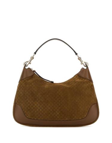 [해외직구][X45]구찌 855251AAEE7 2118 여성 토트백 쇼퍼백 탑핸들백 핸드백 Brown suede medium Gucci B shoulder bag