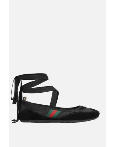 [해외직구][E32]구찌 857964AAF141096 여성 플랫슈즈 발레리나 메리제인슈즈 구두 신발 GUCCI Gucci Shift ballerinas in GG canvas and suede