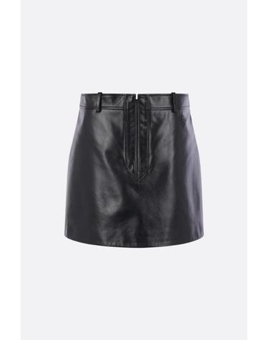[해외직구][E32]구찌 860694XNA6E1000 여성 숏스커트 치마 미니스커트 데님스커트 로고 GUCCI leather mini skirt