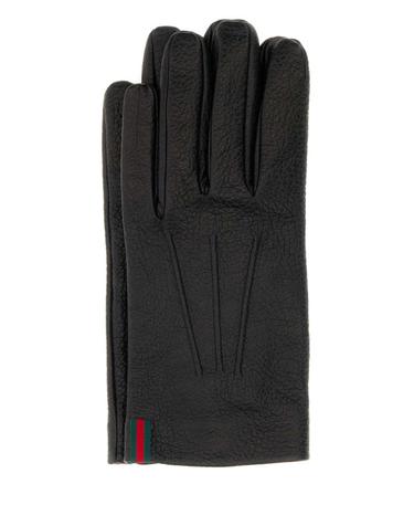 [해외직구][X45]구찌 8528153SAJ8 1066 남성 장갑 글로브 니트 가죽 Black leather gloves
