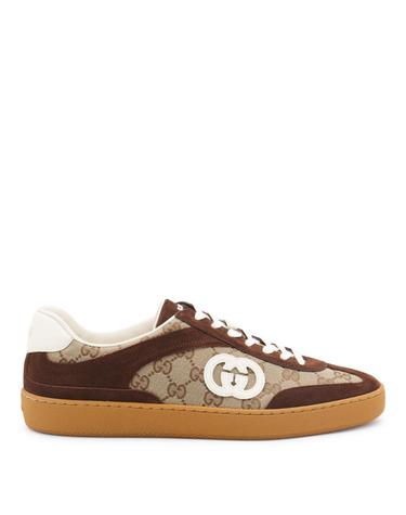 [해외직구][Q11]구찌 791742AAEGA2242 남성 스니커즈 BEIGE AND BROWN SNEAKERS