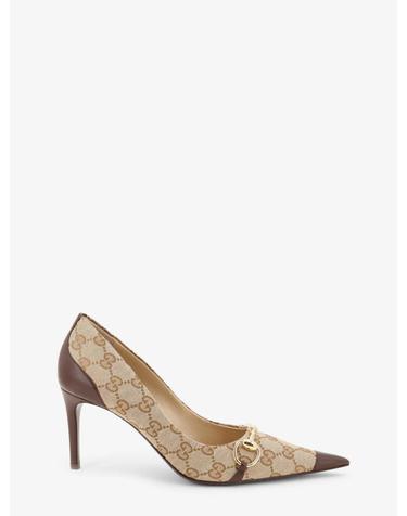 [해외직구][N85]구찌 A006WH 여성 펌프스 슬링백 하이힐 GUCCI Donna GG fabric pumps
