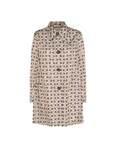 [해외직구][B47]구찌 752387ZANVO9198 여성 코트 아우터 IVORY AND BROWN HORSEBIT COAT