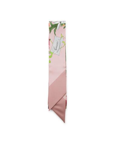 [해외직구][B47]구찌 8251213G0015472 여성 머플러 스카프 방도 WHITE AND PINK SILK SCARF