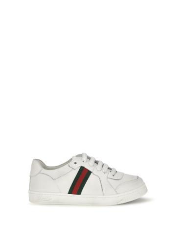 [해외직구][K68]구찌 873037BLN10 9061 남아 스니커즈 운동화 키즈스니커즈 키즈신발 Leather Sneakers with Web detail for Boy
