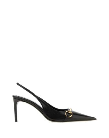 [해외직구][X45]구찌 A0068PAAF0M 1000 여성 펌프스 슬링백 하이힐 스트랩힐 Black leather Donna pumps