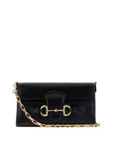 [해외직구][X45]구찌 A006KQAAG8B 1000 여성 크로스백 숄더백 미니백 탑핸들백 Black leather medium Horsebit Ristretto shoulder bag