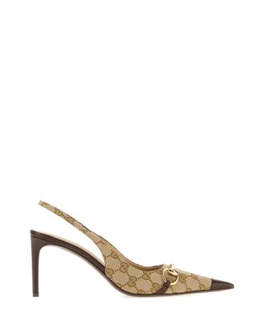 [해외직구][X45]구찌 A0068TFAGHW 9650 여성 펌프스 슬링백 하이힐 스트랩힐 GG fabric Donna pumps