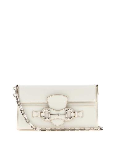 [해외직구][X45]구찌 A006KQAAGX4 9214 여성 크로스백 숄더백 미니백 탑핸들백 White leather medium Horsebit Ristretto shoulder bag