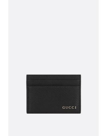 [해외직구][E32]구찌 771157AABXM1000 남성 카드지갑 카드홀더 GUCCI grainy leather card case with logo