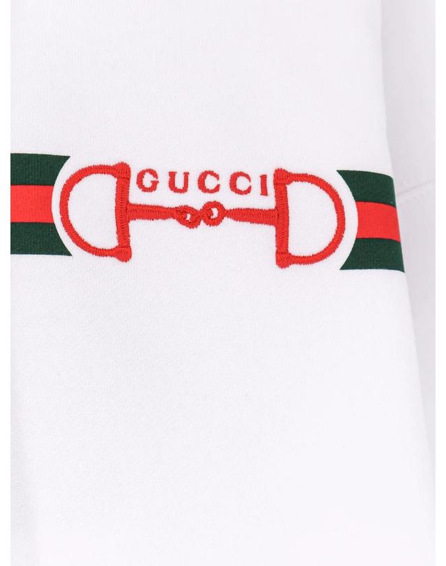 구찌 [해외직구][N85]구찌 837930 여성 맨투맨 후드 스웨트셔츠 GUCCI Cotton sweatshirt with embroidered Horsebit on the front 착용컷