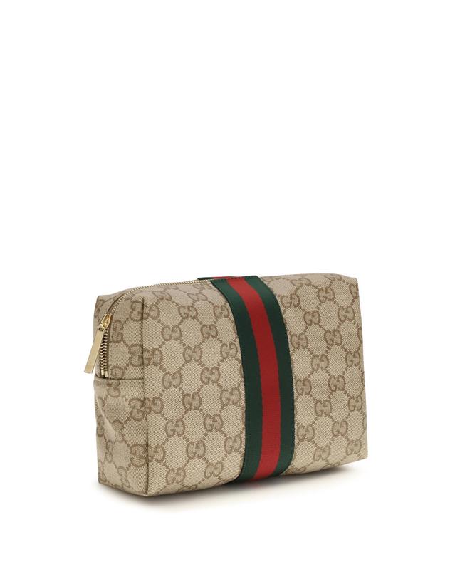 구찌 [해외직구][K68]구찌 876051FAF8R 8547 여성 클러치 파우치 뷰티케이스 Medium Beauty Case with Web stripe 착용컷